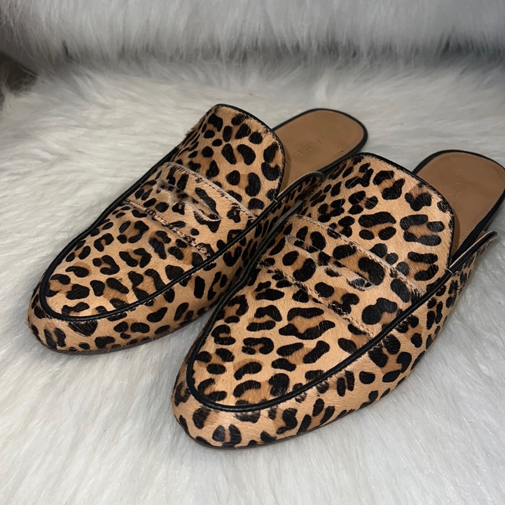 Faux leopard J Crew Mule - 8.5